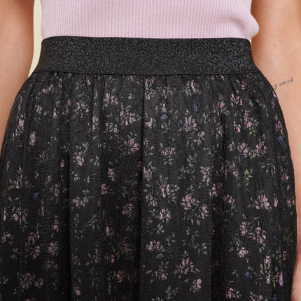 Black Printed Lace Skirt - Shop Simply Apparel