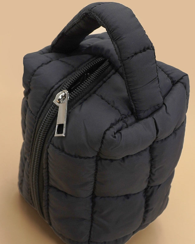 Black Quilted Handle Clutch Bag - Shop Simply Apparel