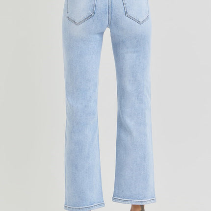 Tummy Control High Rise Crop Straight Jeans - Shop Simply Apparel