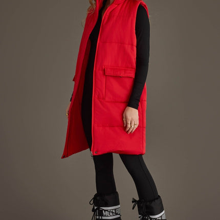 Red Long Vest