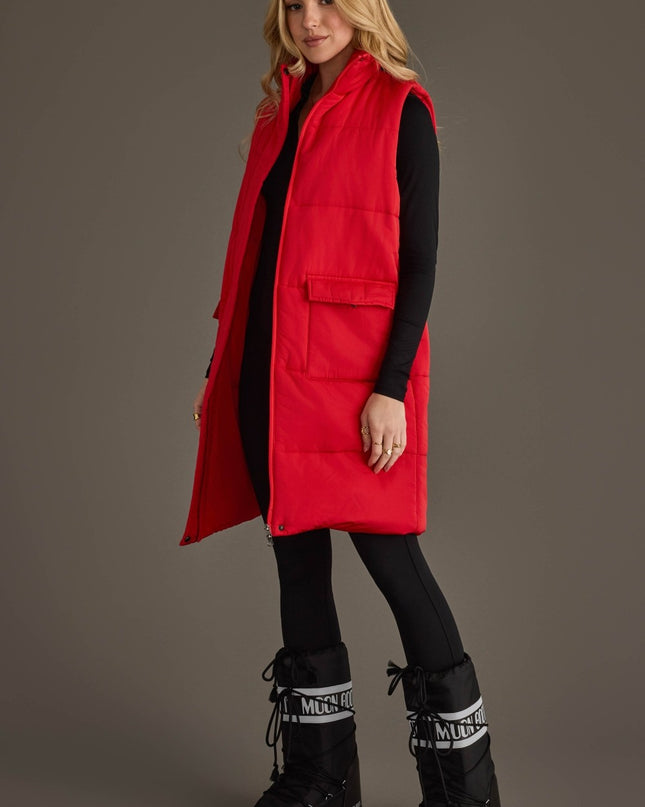 Red Long Vest
