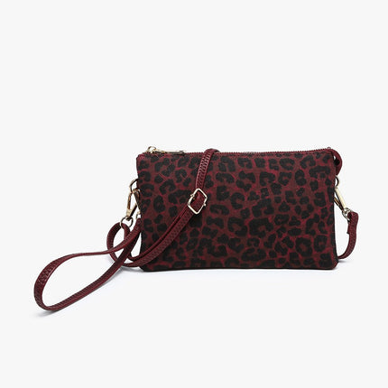 Wine Cheetah Print Riley Crossbody