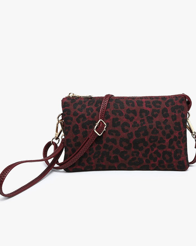 Wine Cheetah Print Riley Crossbody