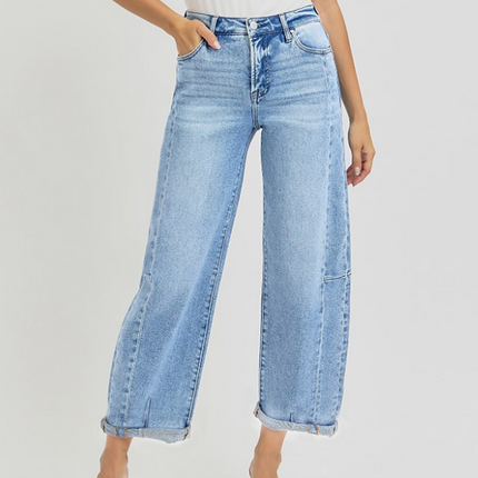 High Rise Barrel Jeans