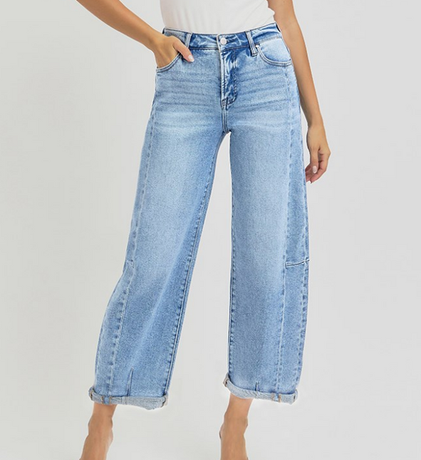 PRE-ORDER High Rise Barrel Jeans