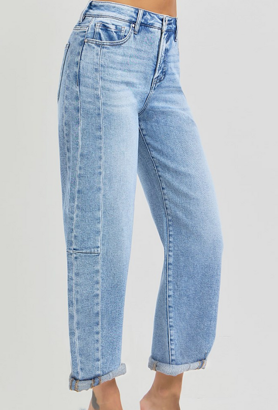 High Rise Barrel Jeans