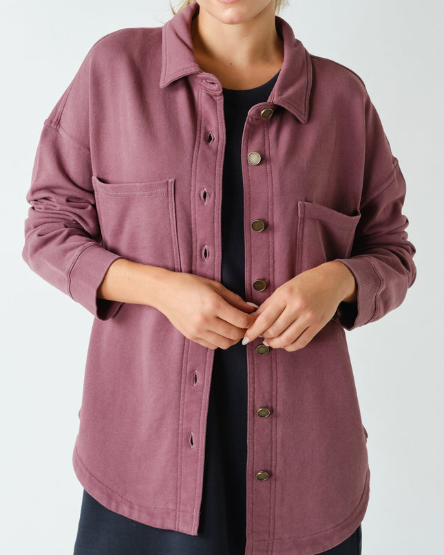 Rosewood Mineral Wash Cotton Shacket