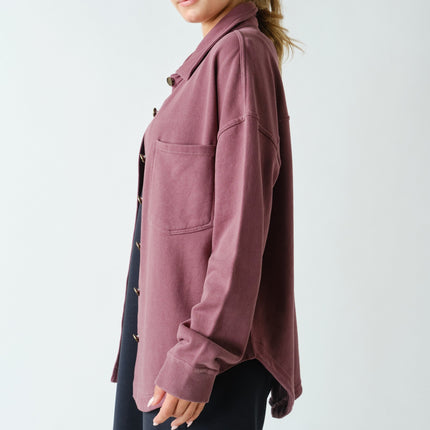 Rosewood Mineral Wash Cotton Shacket