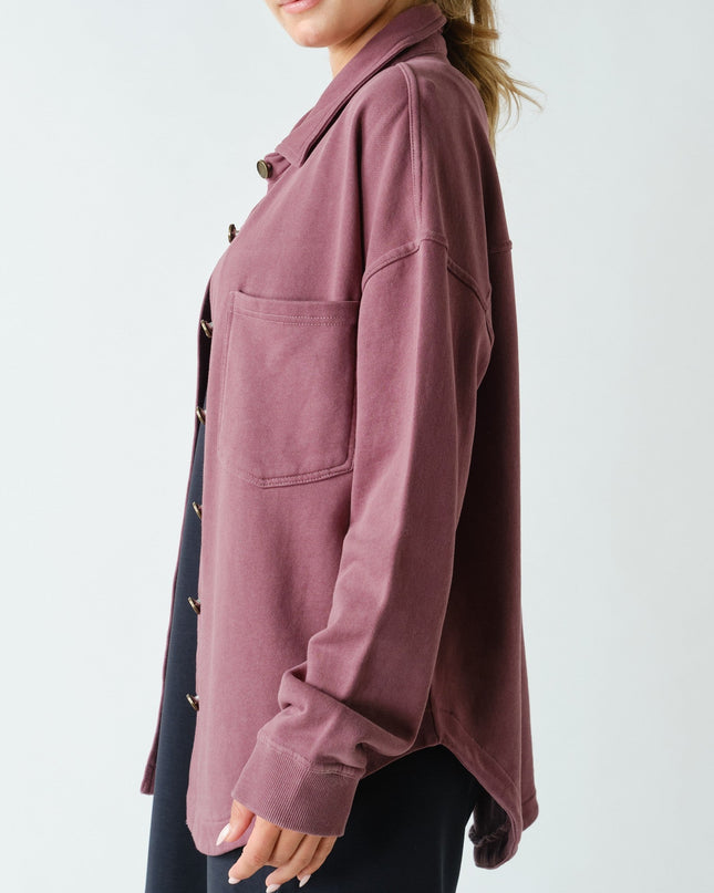 Rosewood Mineral Wash Cotton Shacket