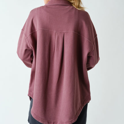 Rosewood Mineral Wash Cotton Shacket