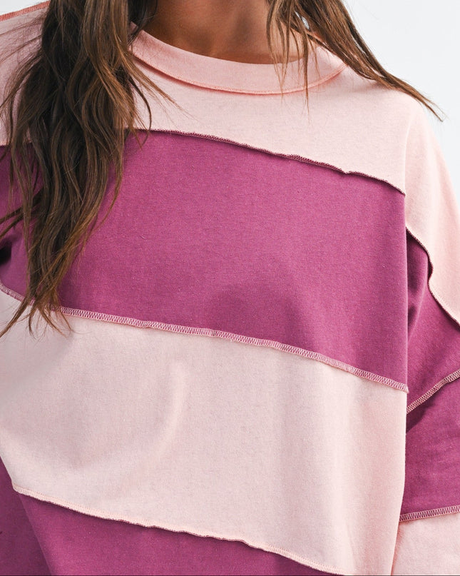 Salmon Mauve Slouchy Pullover Tee