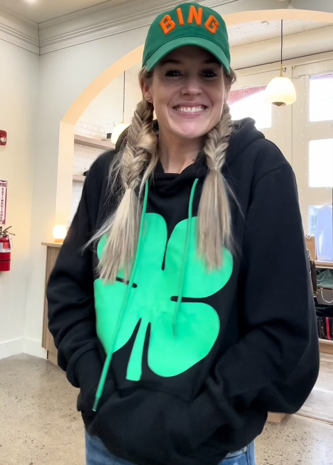 Unisex St. Patrick's Day Four-Leaf Clover Hoodie