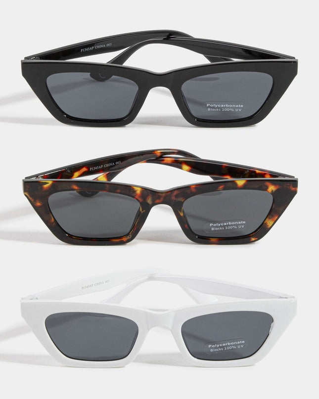 Slim Angular Cat Eye Sunglasses