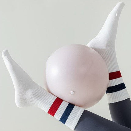 Red Stripe Half Crew Cotton Socks - Shop Simply Apparel