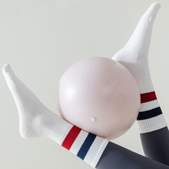 Red Stripe Half Crew Cotton Socks - Shop Simply Apparel