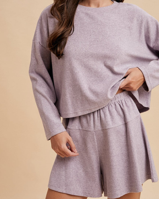 Ash Violet Soft Fleece Top