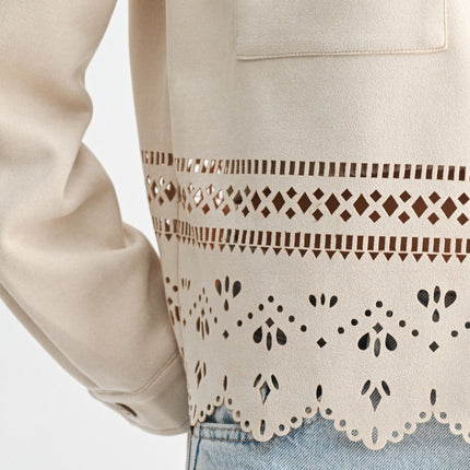 Stone Lasercut Detailing Jacket - Shop Simply Apparel