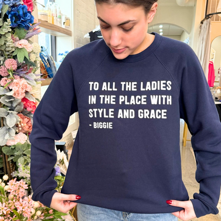 Style and Grace Navy Sweatshirt - Shop Simply Apparel