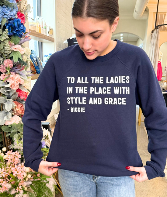 Style and Grace Navy Sweatshirt - Shop Simply Apparel