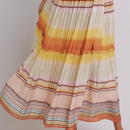 Sunset Breeze Tiered Maxi Skirt