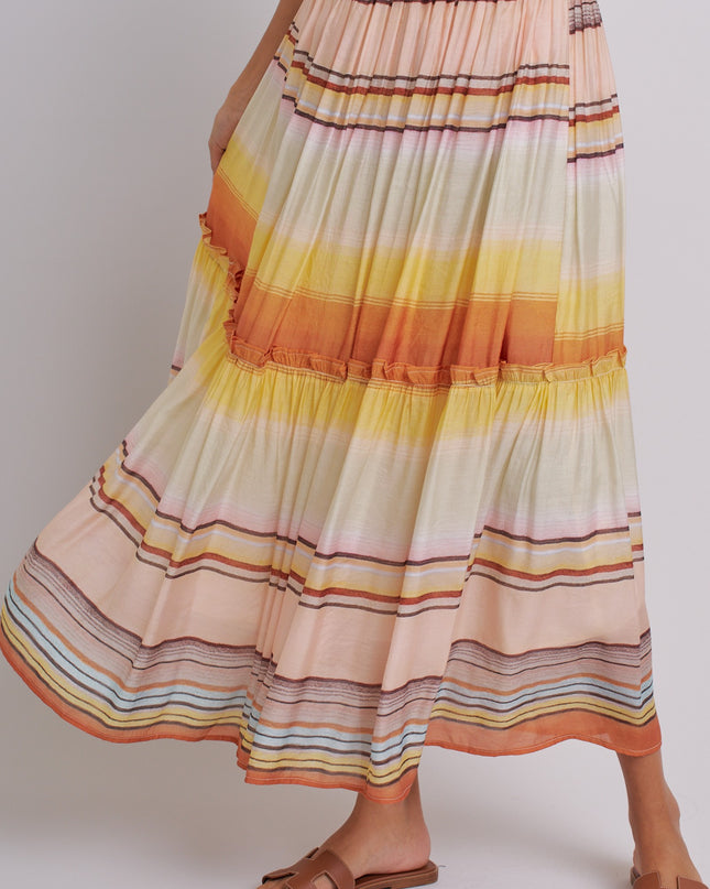 Sunset Breeze Tiered Maxi Skirt