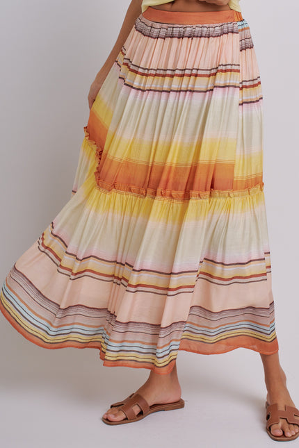 Sunset Breeze Tiered Maxi Skirt