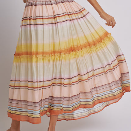 Sunset Breeze Tiered Maxi Skirt