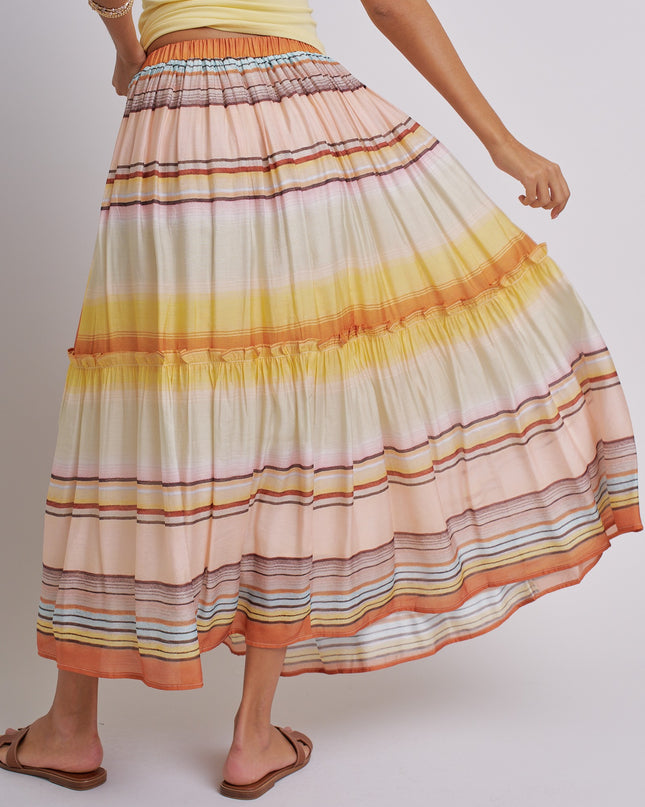 Sunset Breeze Tiered Maxi Skirt