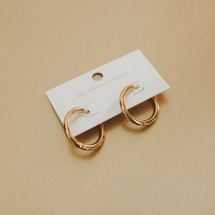 Sweetheart Gold Hoop Earrings