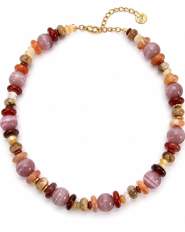 Terra Luxe Mixed Stone Bead Necklace