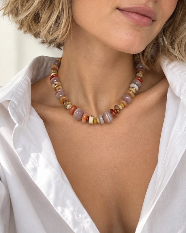 Terra Luxe Mixed Stone Bead Necklace