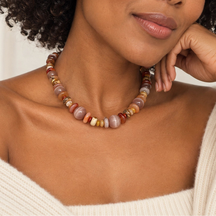 Terra Luxe Mixed Stone Bead Necklace