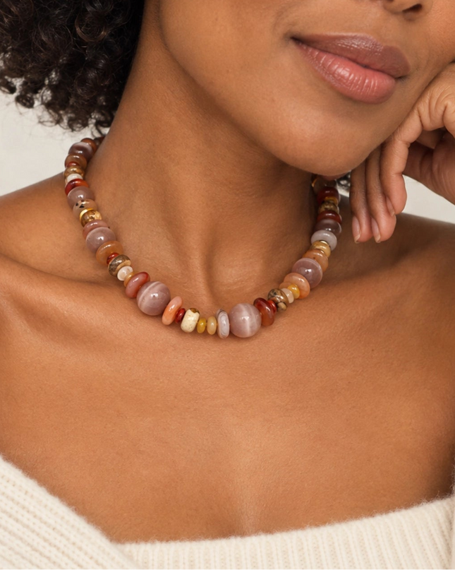 Terra Luxe Mixed Stone Bead Necklace