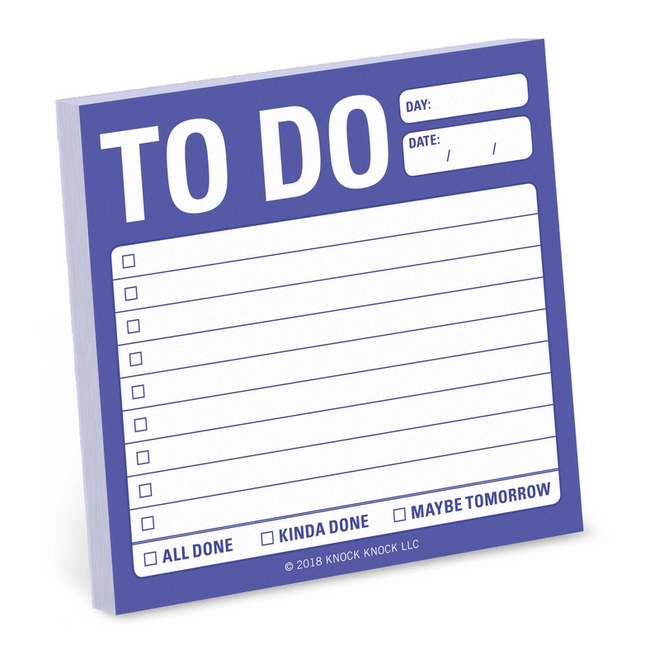 To Do Blue Sticky Note - Shop Simply Apparel