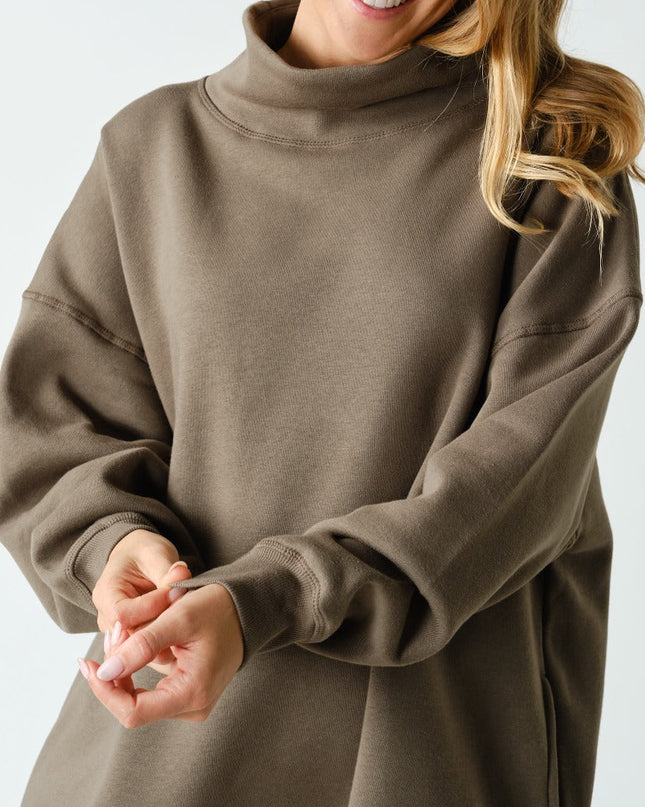 Truffle Fleece Mock Neck Sweatshirt