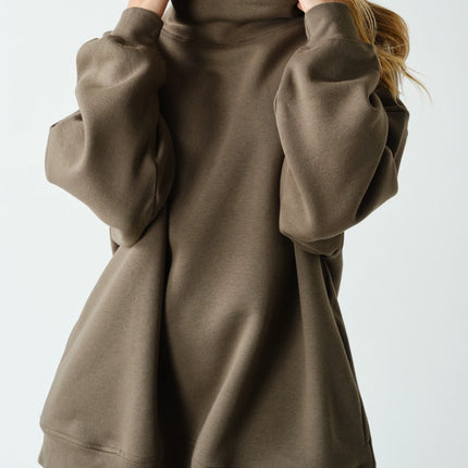 Truffle Fleece Mock Neck Sweatshirt