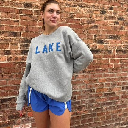 Athletic Heather Grey LAKE Graphic Sweatshirt