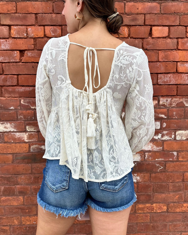 Ivory Lace Boho Top