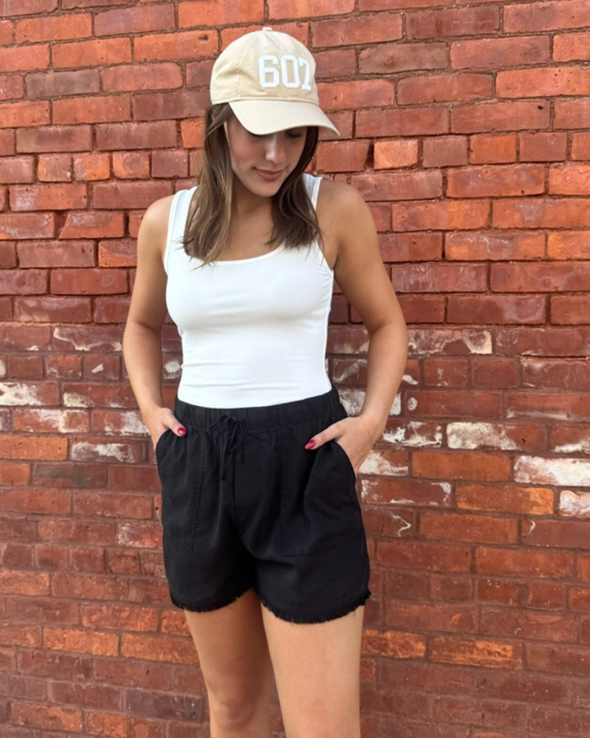 Black Simone Tencel Short - Shop Simply Apparel