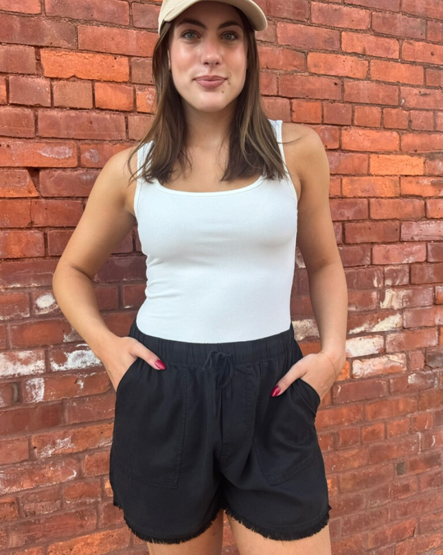 Black Simone Tencel Short - Shop Simply Apparel