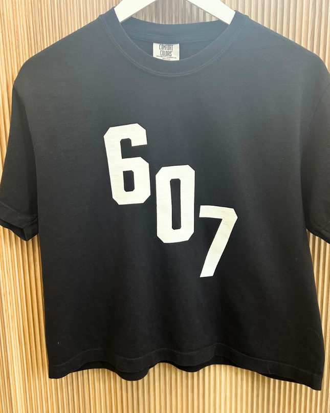Black Comfort Colors Heavyweight Boxy 607 Tee