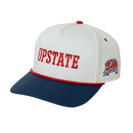 Upstate Rope Hat- White/Red Rope