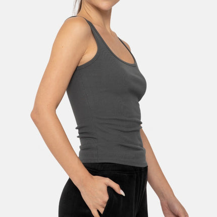 Urban Chic Square Neck Micro-Ribbed Tank Top