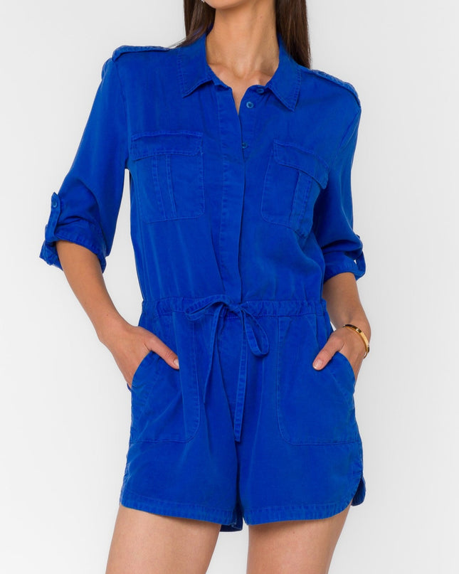 Velvet Heart Marine Blue Luba Romper