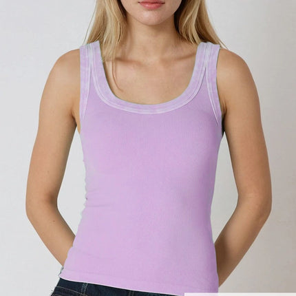 Vintage Amethyst Reversible Ribbed Tank