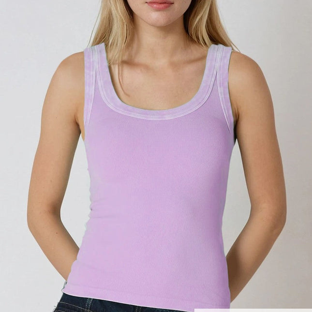 Vintage Amethyst Reversible Ribbed Tank