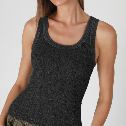Vintage Black Reversible Lace Top
