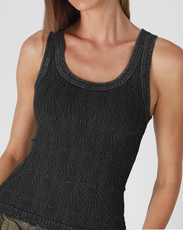 Vintage Black Reversible Lace Top
