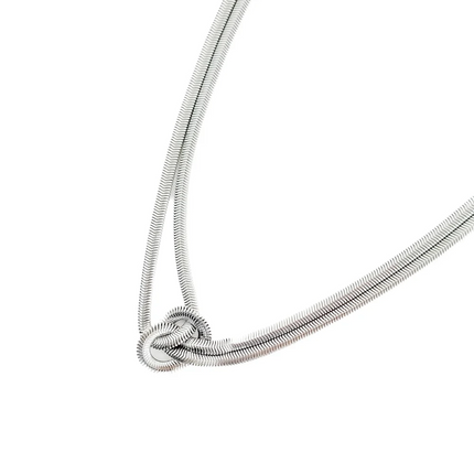 Talia Tied Silver Necklace