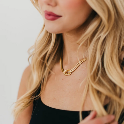 Talia Tied Silver Necklace